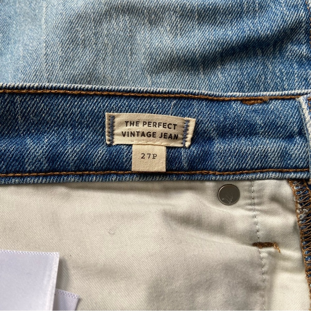 Madewell petite perfect vintage jean in bainton wash, raw hem edition - Picture 4 of 10